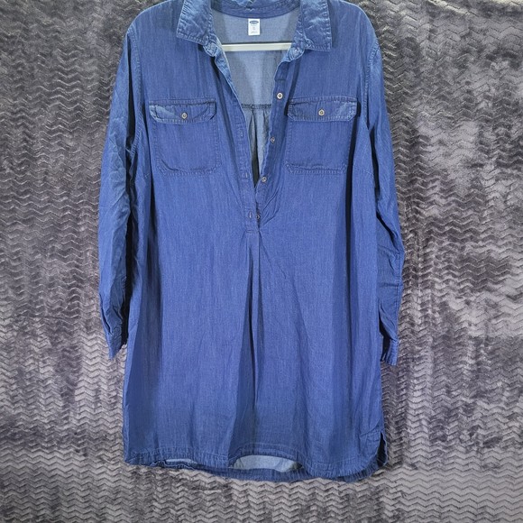 Old Navy Blue Midi Dress - Picture 1 of 4